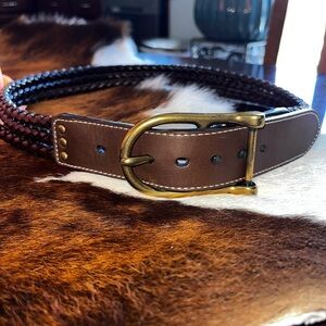 Ariat Women's Triple Braid Leather Belt in the color brown